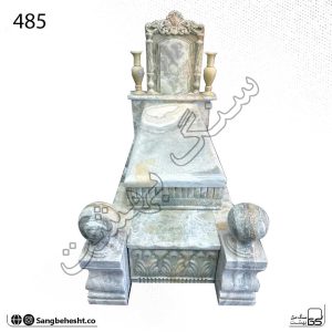 سنگ قبر نسیم بهشتی فیروزه‌ای با طراحی لوکس | کد 485